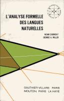 L' analyse formelle des langues naturelles