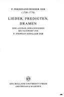 Lieder, Predigten, Dramen