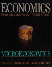 Cover of: Microeconomics: Principles and Policy