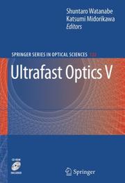 Cover of: Ultrafast optics V