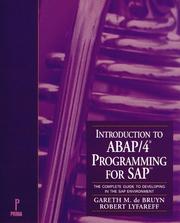 Cover of: Introduction to ABAP/4 programming for SAP