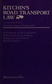 Cover of: Road transport law