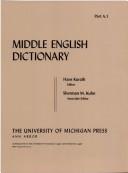 Cover of: Middle English Dictionary
