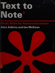 Cover of: Text to note