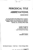 Cover of: Periodical Title Abbreviations