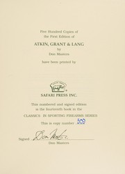 Cover of: Atkin, Grant & Lang