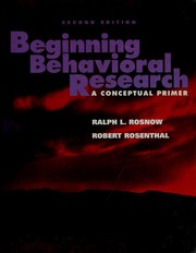 Cover of: Beginning behavioral research