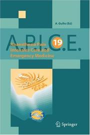 Cover of: Anaesthesia, Pain, Intensive Care and Emergency Medicine - A.P.I.C.E