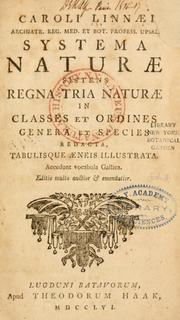 Cover of: Systema naturae