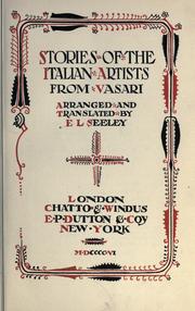 Cover of: Stories of the Italian artists from Vasari