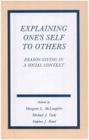 Cover of: Explaining one's self to others