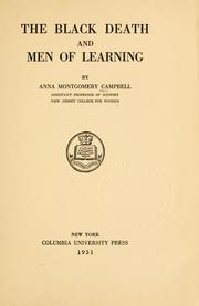 Cover of: The black death and men of learning