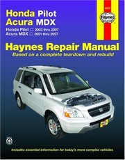 Cover of: Honda Pilot, Acura MDX automotive repair manual