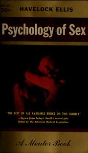 Cover of: Psychology of sex: a manual for students