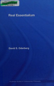Cover of: Real essentialism