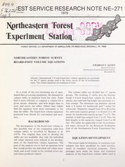 Cover of: Northeastern forest survey board-foot volume equations
