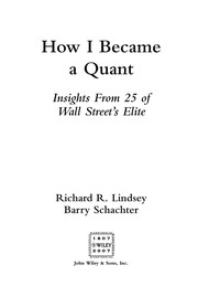 Cover of: How I became a quant