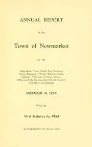 Cover of: Annual reports of the Town of Newmarket, New Hampshire
