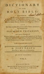 Cover of: A dictionary of the Holy Bible