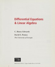 Cover of: Differential equations & linear algebra