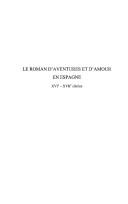 Cover of: Le roman d'aventures et d'amour en Espagne, XVIe-XVIIe siècles
