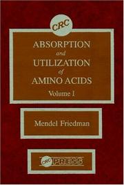 Cover of: Absorption and utilization of amino acids