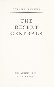 Cover of: The Desert Generals