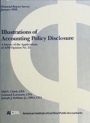 Cover of: Illustrations of accounting policy disclosure