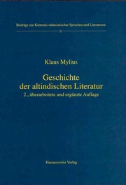 Cover of: Geschichte der altindischen Literatur