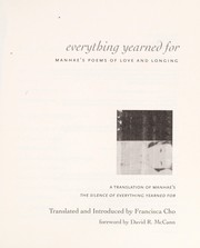 Cover of: Everything yearned for