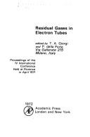 Cover of: Residual gases in electron tubes