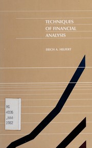Cover of: Techniques of financial analysis
