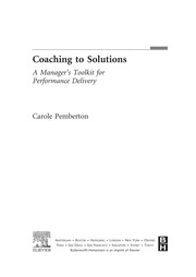 Cover of: Coaching to solutions