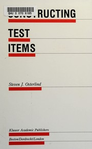 Cover of: Constructing test items