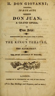 Cover of: Don Giovanni