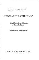 Cover of: Federal theatre plays