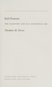 Cover of: Karl Pearson