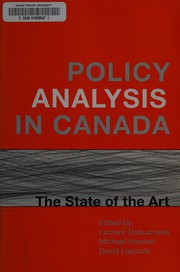 Cover of: Policy analysis in Canada