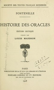 Cover of: Histoire des oracles