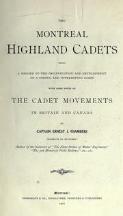 Cover of: The Montreal Highland cadets