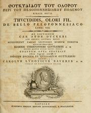 Cover of: The history of the Peleponnesian war