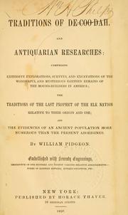 Cover of: Traditions of De-coo-dah and antiquarian researches