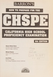 Cover of: Barron's how to prepare for the CHSPE: California High School Proficiency Examination