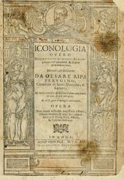 Cover of: Iconologia