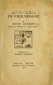 Cover of: Adventures in friendship