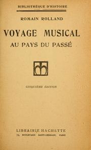 Cover of: Voyage musical au pays du passé