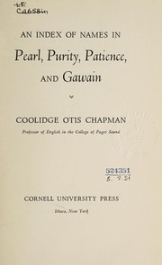 Cover of: An index of names in Pearl, Purity, Patience, and Gawain