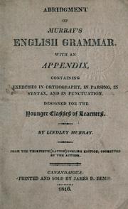 Cover of: Abridgment of Murray's English Grammar