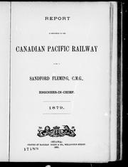 Cover of: Report in reference to the Canadian Pacific Railway