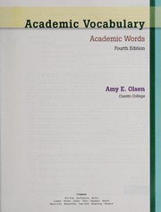 Cover of: Academic vocabulary: academic words
